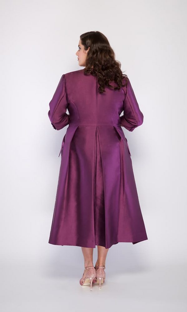 Jackie O Plus Size Dress Coat | Purple |