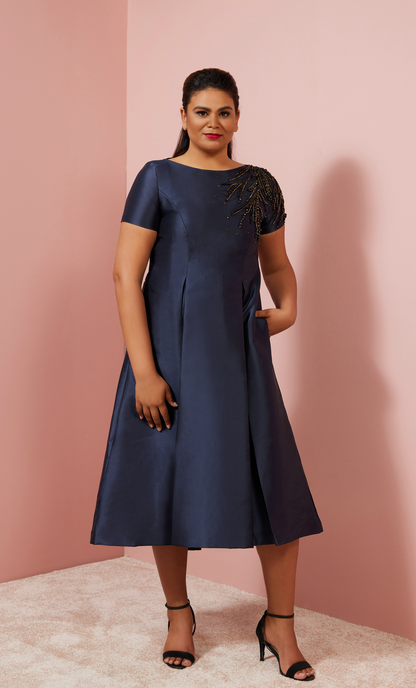 Ella Cocktail Dress with Beading | Curve |