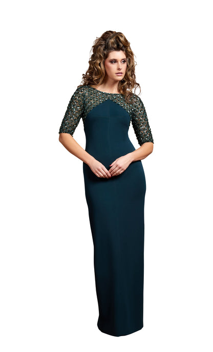 Adrienne Gown Evening Dress | V1-C5B | Dark Green