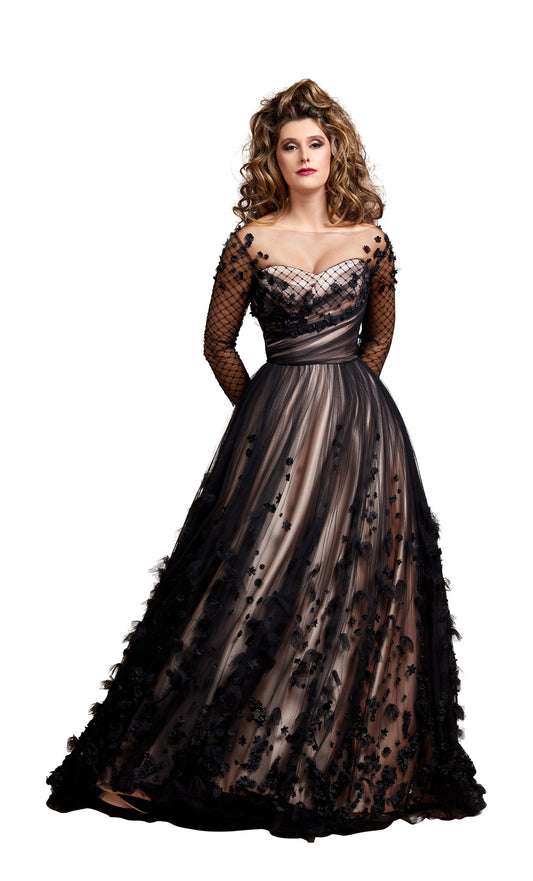 Amarda Evening Dress Gown | Black |