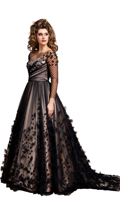 Amarda Evening Dress Gown | Black |