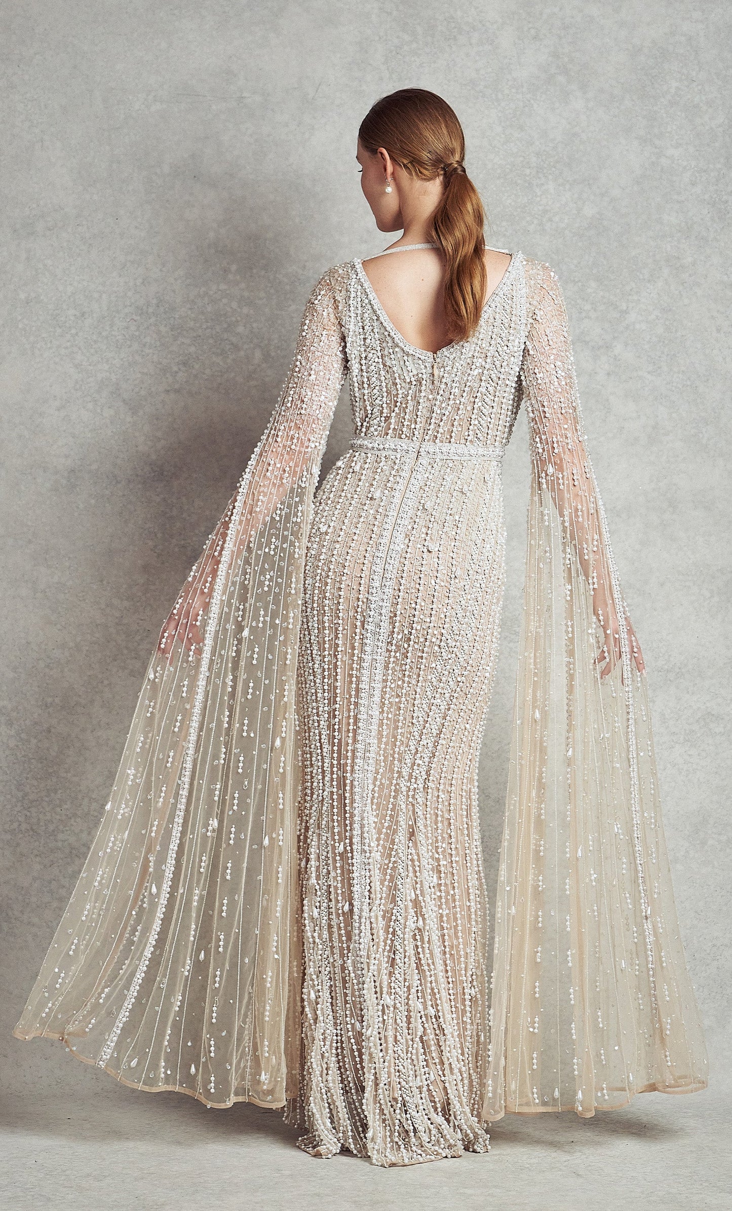 Freda Gown | Nude/White |