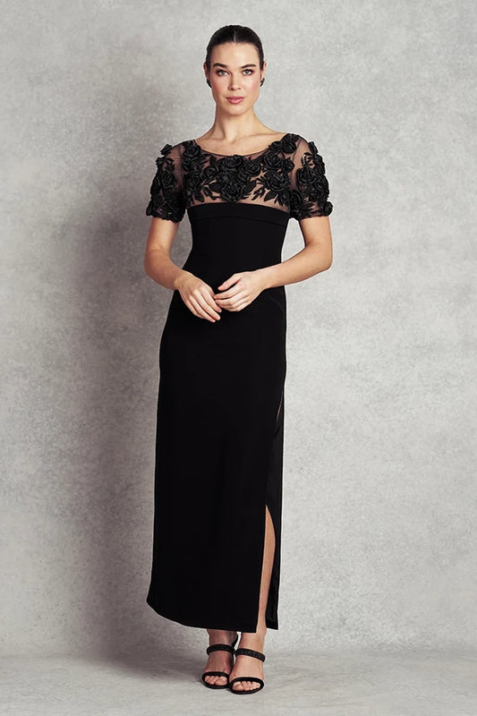 Tranquillity Gown | Black with Black Floral |