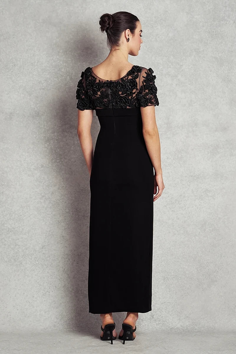 Tranquillity Gown | Black with Black Floral |