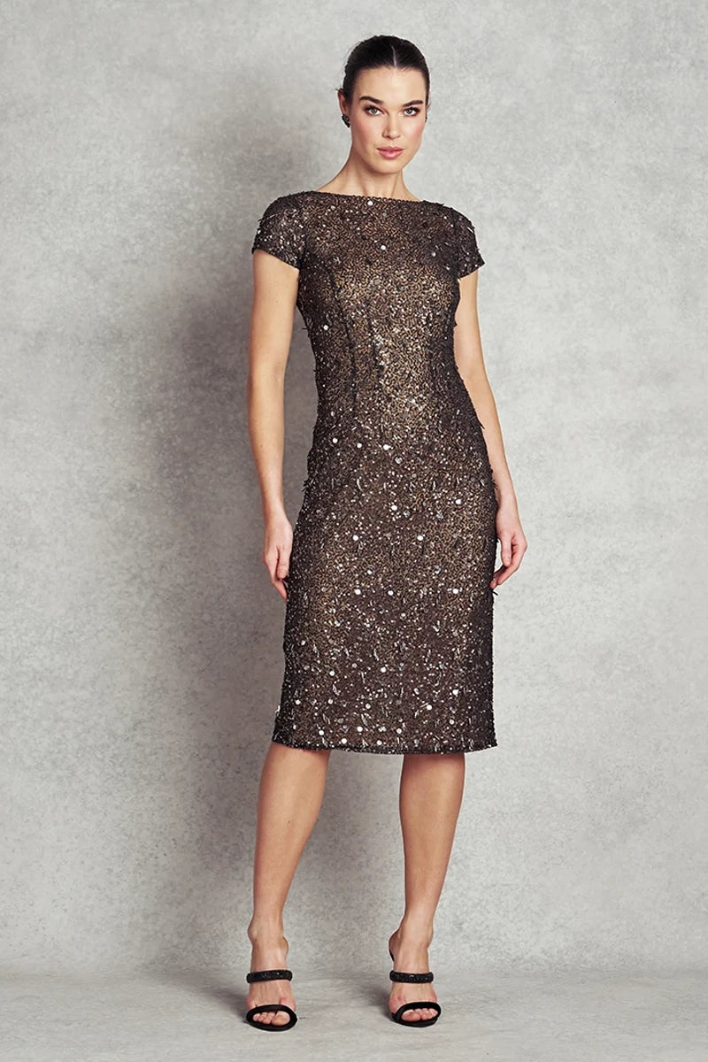 Black Beauty Dress | Brown Sequins |