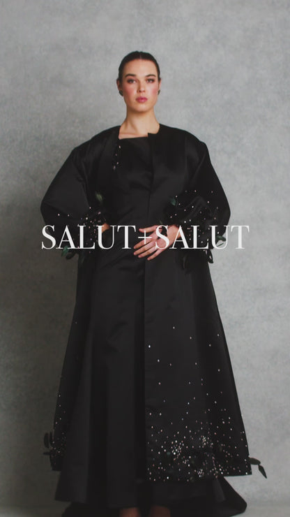 Believer Dress coat | Black feathers |