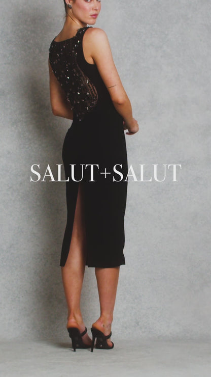 Gentle Soul Dress | Black with Crystal |